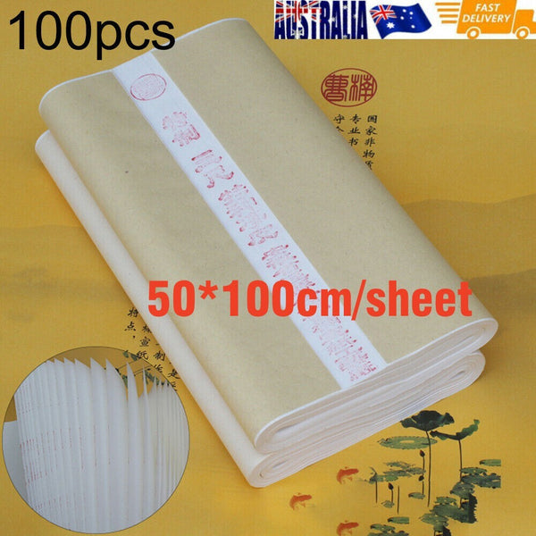 100pcs Chinese Xuan Paper Calligraphy Painting Rice Paper Brush Ink Writing Tool