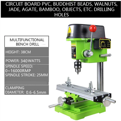 340W Mini Benchtop Drill Press Machine Benchtop for Woodworking Jewelry Crafts