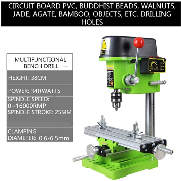 340W Mini Benchtop Drill Press Machine Benchtop for Woodworking Jewelry Crafts