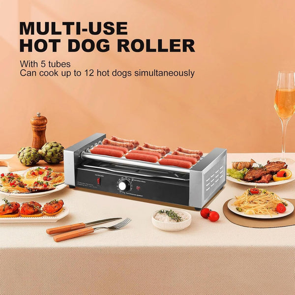 300℃ Electric Hot Dog Roller Machine Commercial Hot Dog Roller Sausage Roller
