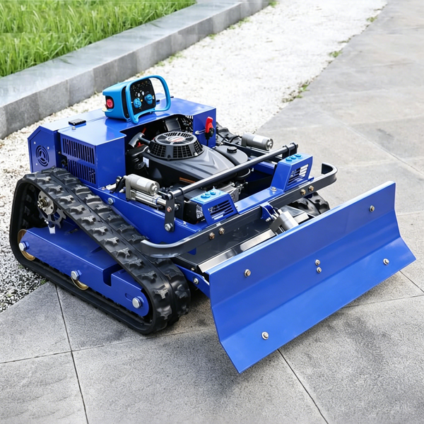 RC Petrol Lawn Mower with Snow Blade Tracked Mower & Snow Shovel 224cc 9HP AU