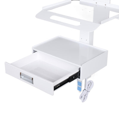 Rolling Dental Lab Trolley Cart With Drawer Intraoral Scanner Clinic Laptop Rack
