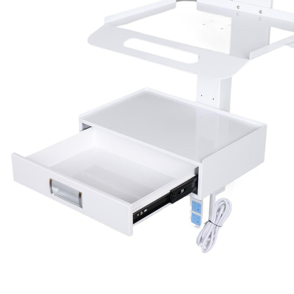 Rolling Dental Lab Trolley Cart With Drawer Intraoral Scanner Clinic Laptop Rack