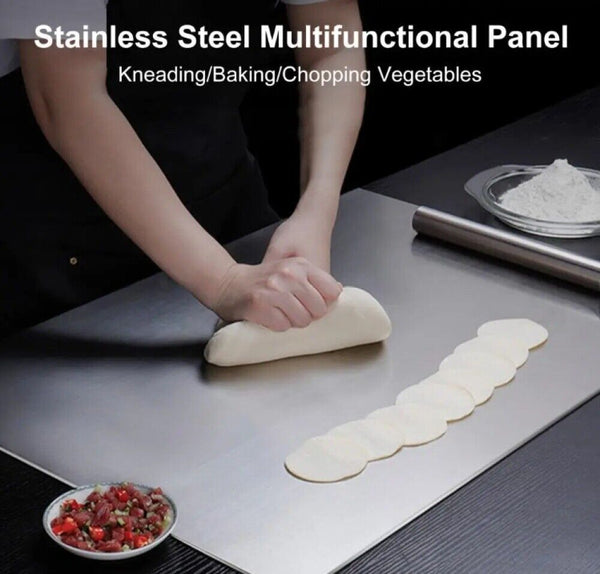 304 Stainless Steel Cutting Chopping Board Pastry Bench Protector 50/60/70/80CM