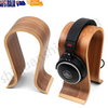Wood Arch Headphone Stand Holder Hanger Walnut Earphone Headset Display Rack AU