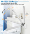 Toilet Grab Bar Foldable Flip Up Armrest Bars Elderly Non-Skid Safety Handrails