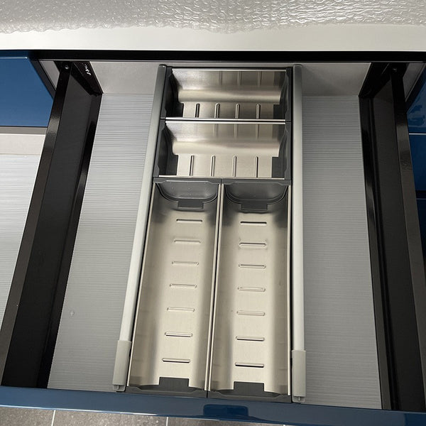 Drawer Organiser Stainless Steel Kitchen Cabinet Cutlery Utensil Holder Tray