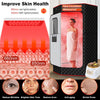 Infrared Sauna Box with 660&850nm Red Light Therapy Lamp f/ Home with 3L Steamer