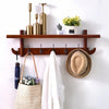 5 Hooks Wall Mounted Coat Rack Wooden Vintage Entryway Hat Clothes Organizer