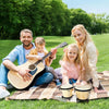 Bongo Drums 6”7” Wood Percussion Bongos for Kids Adults Beginners Natural Finish