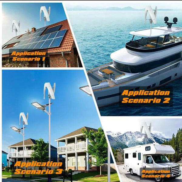 3KW 24V Vertical Axis Wind Turbine Generator Wind Turbine Intelligent Controller