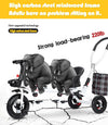 Twins Stroller Pram Tricycle Baby Double Seat Tandem Kids Toddler Ride-On Toy