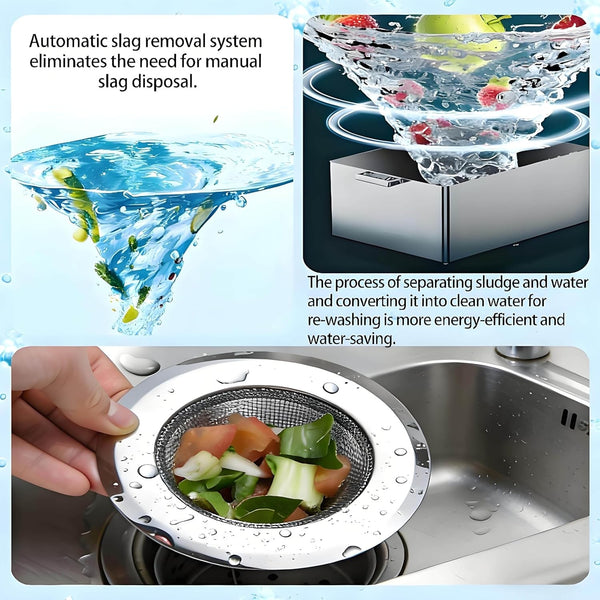 Portable Mini Dishwasher with Water Tank Benchtop Dishwasher 60° Spray 6 Program