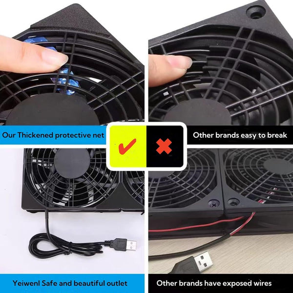 USB Cooling Fan Silent Fan Computer Case PC CPU Case DC 5V Office