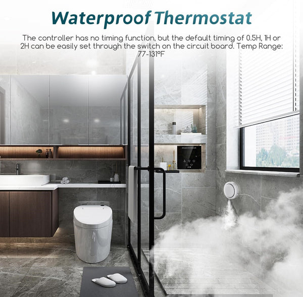 9KW Steam Generator Machine Auto Drain Sauna Bath Shower Heating for Space 9m³