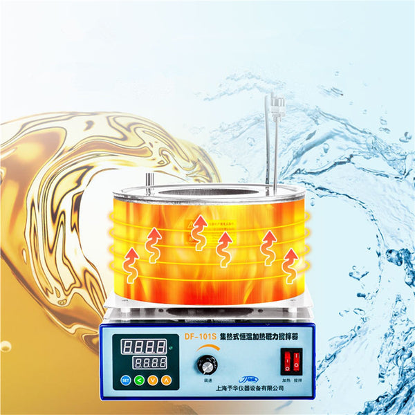 2L Thermostatic Water Bath Oil Bath Dual Use LCD Display 400℃ w/Magnetic Stirrer