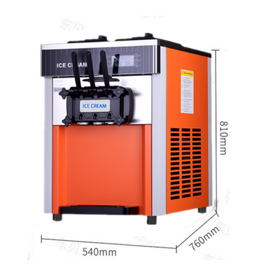 Countertop Soft Serve Commercial Ice Cream Machine 2300W 3 Flavors Machine
