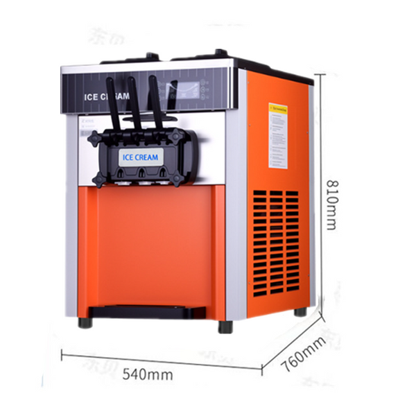 Countertop Soft Serve Commercial Ice Cream Machine 2300W 3 Flavors Machine