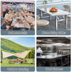 120CM Stainless Steel Folding Table Portable Camp Picnic Party Dining Table AU