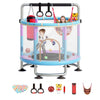 60" Kids Trampoline Adjustable Toddler Trampoline With Protection Net And Toys