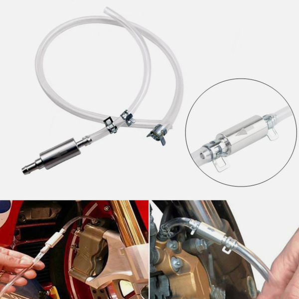 Clutch Brake Bleeder Hose One Way Valve Tube Bleeding Tool Kit Motorcycle Car