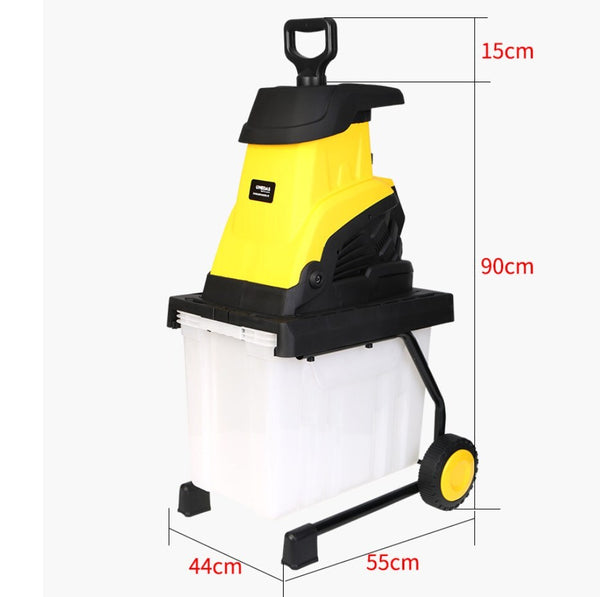 2500W Electric Wood Chipper Crushing Impact Shredder Garden Mulcher On Wheels AU