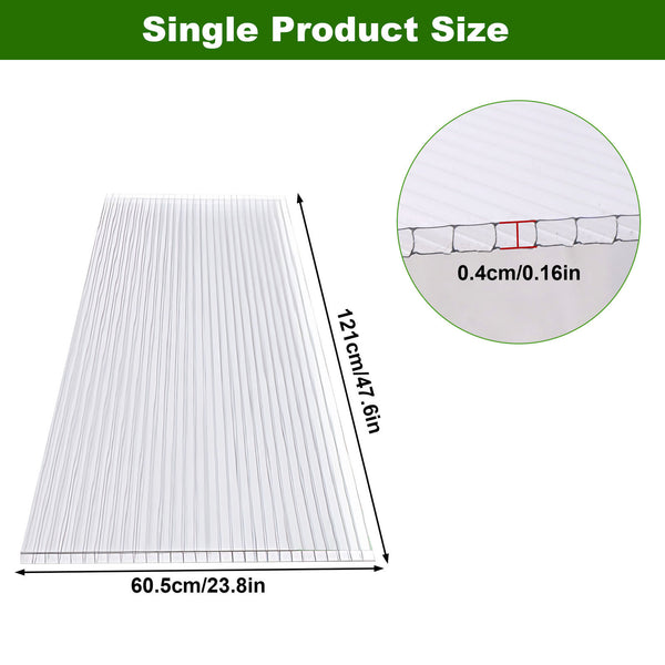 Polycarbonate Greenhouse Panels Water & Impact Resistance Roofing For Garden