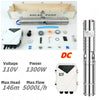 4" Solar Bore Pump Submersible Deep Well Hole Pump +MPPT Controller 1300W/2200W