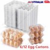 100X Large Egg Cartons 6/12 Eggs Holder PET Empty Chicken Egg Tray Freezer Safe