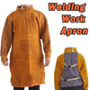 Cowhide Leather Welding Apron Long Heavy Duty Welding Clothes Suit with Sleeves