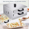 Cantonese Rice Noodle Rolls Machine,Double-layer Steamer Vermicelli Roll Steamer