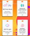 360 Spin Photo Booth Dia 100cm Automatic Rotating Video Booth w/ Flight case