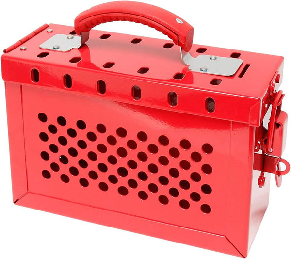 Padlock Group Lockbox Lockout Tagout Box Security 13 Guage with 5 Loto Locks AU
