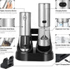2pcs Electric Salt And Pepper Grinder Set Rechargeable Auto Mill w/Charging Base