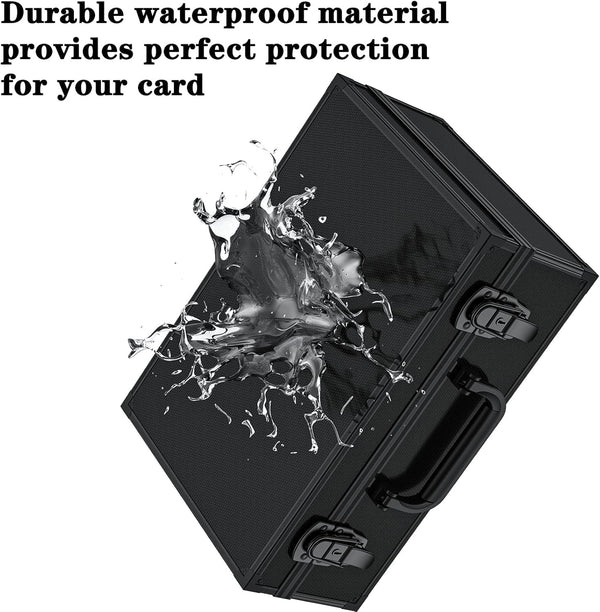Toploader Storage Box Card For 3"x4" Cards Trading Metal Card Storage Box w/Lock
