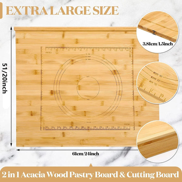 304 Stainless Steel Cutting Chopping Board Pastry Bench Protector 50/60/70/80CM