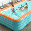 118" Inflatable Swimming Pool with Sun Shade Foldable Large Kids Swimming Pool