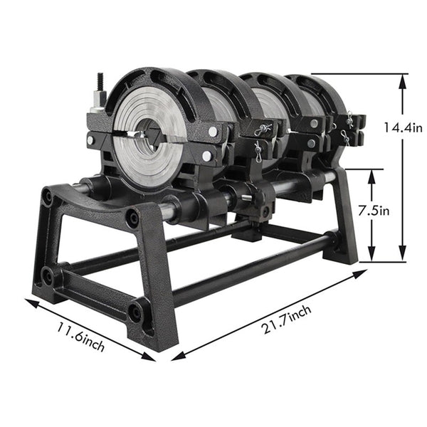 4 Clamp Pipe Fusion Welder HDPE PPR Plastic Welding Butt Fusion Machine 63-200mm