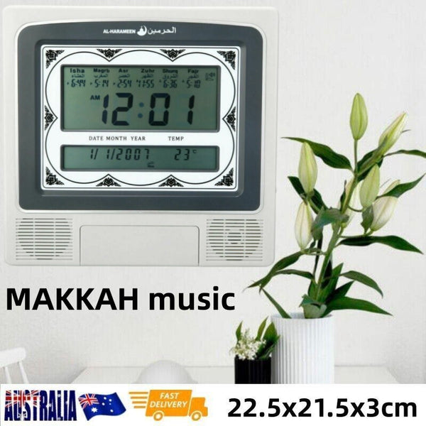 Azan Adhan Clock Islamic Muslim Prayer Alarm Wall Table Mosque Digital Clock