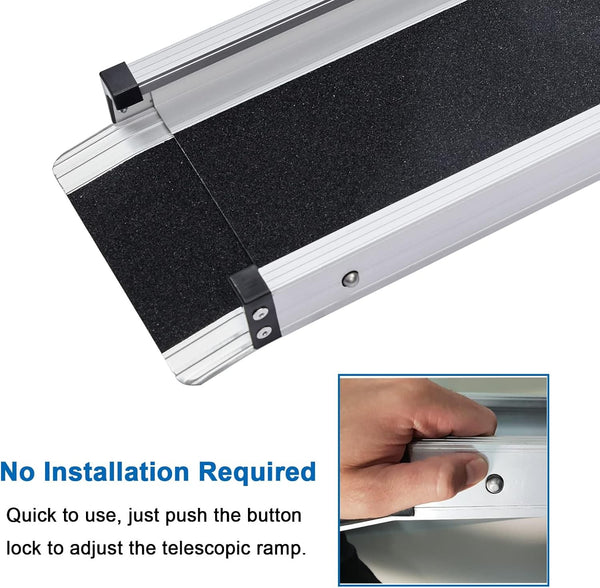 Folding Wheelchair Ramps for Step 5/6FT Portable Antiskid Loading Threshold Ramp