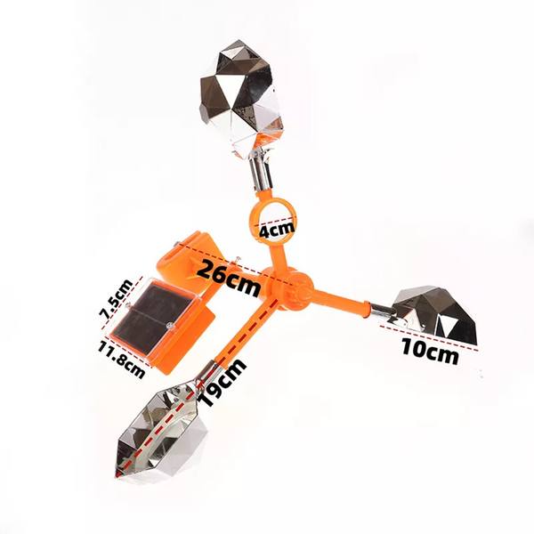 Solar Bird Deterrent Device Reflective Pigeon Voice Flashing Wind Powered Scarer
