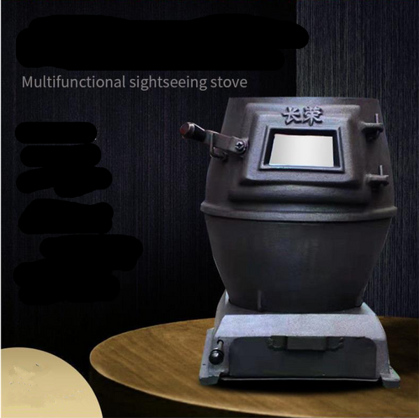 Wood-Burning Heating Stove Thickened Cast Iron Coal Stove Tent Indoor Heating