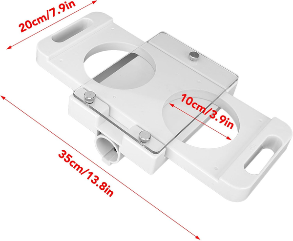 10cm(D) Hamburger Pressing Mould 2-Hole Meat Patty Forming Mold ABS w/5 Tubes