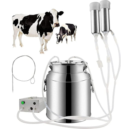 14L Electric Cattle Cow Milker Pulse Vacuum Pump Farm Milking Machine