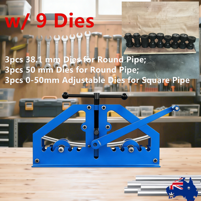 TR-60 Industrial Manual Pipe Bender With 9pcs Industrial Tubing Roller Dies