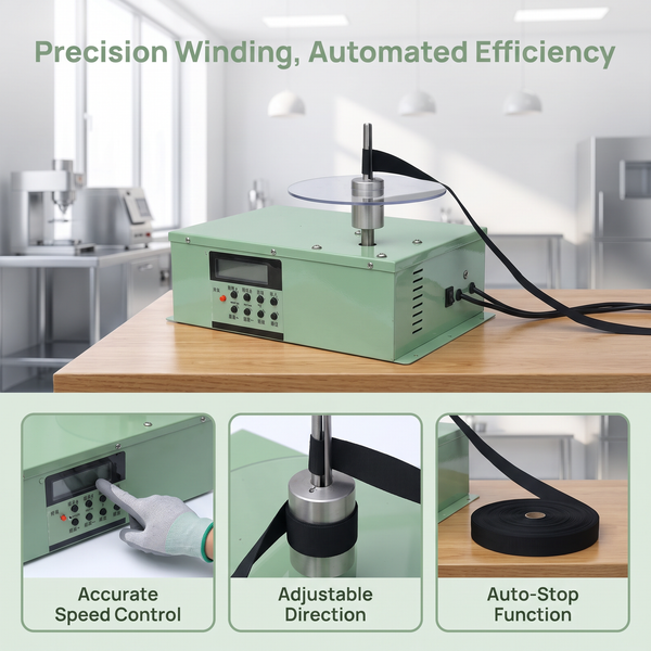 220V Elastic Belt Winding Machine Small Electric Coiling Machine Adjusted Speed