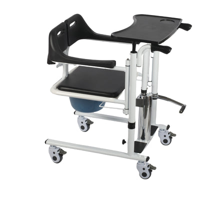 Lift Transfer Chair Patient Wheelchair+Assist Rise Lifter Hydraulic Lift Chair