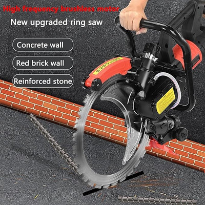 29cm Concrete Cutting Ring Saw HF Concrete Cut Off w/2 Blades&Water Pump 3000RPM
