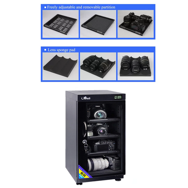 50L Camera Lens Digital Dehumidify Dry Box Electronic Equipment Storage Cabinet