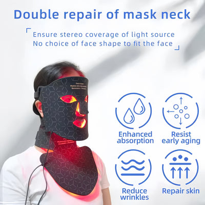 240 Lights Face Neck LED Mask Portable Skin Care Red Light Therapy for Face AU